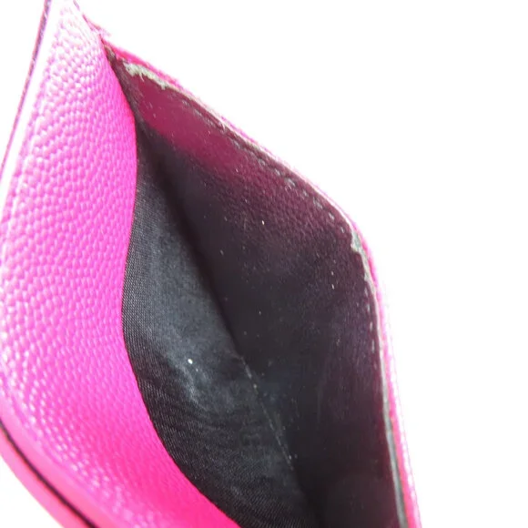 YVES SAINT LAURENT Pink Leather Card Holder - Picture 8 of 11